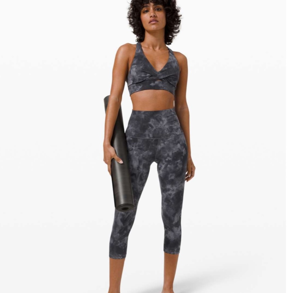 Lululemon Align Crop 21" sz. 6 Diamond Dye Pitch Grey Graphite Grey